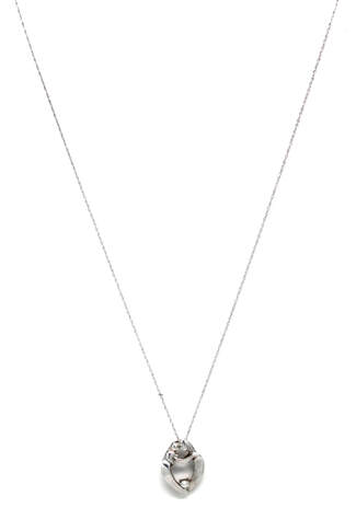 Ladies Heart/14K White Gold Necklace
