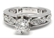 Diamond/18K Gold Engagement Ring