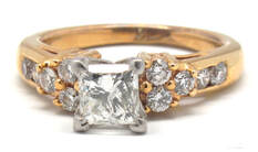 1.5CT Princess-Cut Engagement Ring