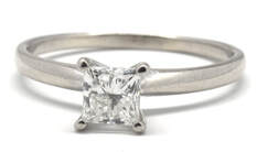 Ladies 14K Princess-Cut Diamond Ring