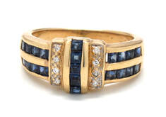 Ladies Sapphire/Diamond Birthstone Ring