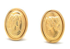 14K Gold Victorian Lady Earrings