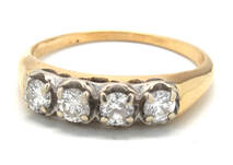 Ladies Diamond/14K Yellow Gold Engagement Ring