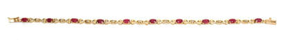 Ladies Ruby/10K Gold Bracelet