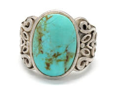 Ladies Silver/Turquoise Ring