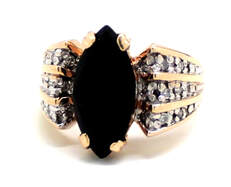Ladies Onyx/Diamond Ring