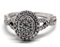 Ladies Diamond/10K White Gold Fashion Ring