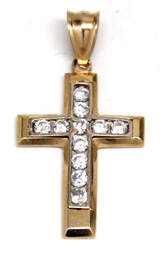 Ladies 10K Gold Cross Pendant