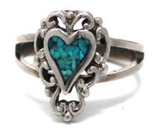 Ladies Turquoise/Sterling Silver Fashion Ring