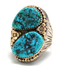 Heavy Vintage Mens Turquoise/Silver Ring