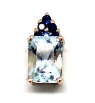 Ladies Aquamarine/Sapphire Pendant 