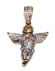 Ladies Diamond/10K Gold Angel Pendant