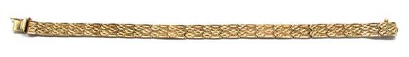 Ladies 10K Gold Nugget-Type Bracelet