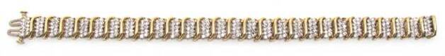 10K Ladies 8ct Diamond Bracelet