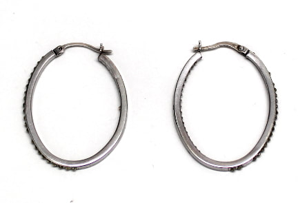 Ladies Sterling Silver Hoop Earrings