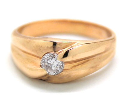 Mens Diamond/14K Gold Fashion Ring