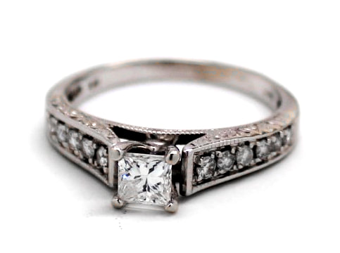 Ladies Diamond/14K White Gold Engagement Ring