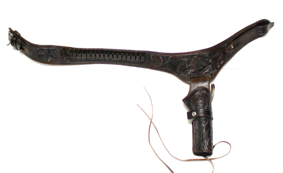 Western-Style Leather Gun Belt