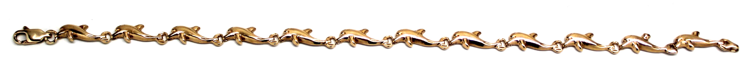 Ladies 14K Gold Dolphin Bracelet