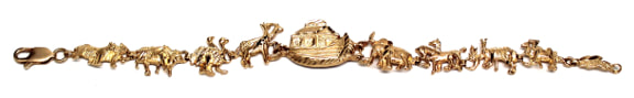 Ladies 10K Gold Noah’s Ark Bracelet