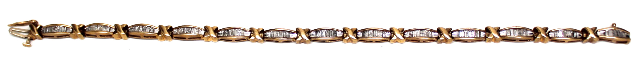 Ladies Diamond/10K Gold Tennis Bracelet 