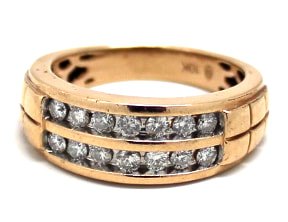 Mens Diamond/10K Gold Fashion Ring 