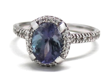 Ladies Tourmaline/Diamond Birthstone Ring