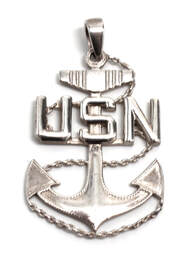 Mens Silver U.S. Navy Pendant