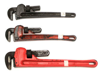 Assorted 14-Inch Pipe Wrenches