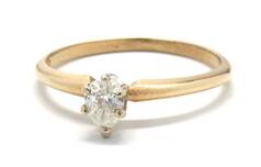 Ladies 1/3CT Pear Diamond Engagement Ring