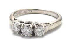 Ladies 3-Diamond Engagement Ring